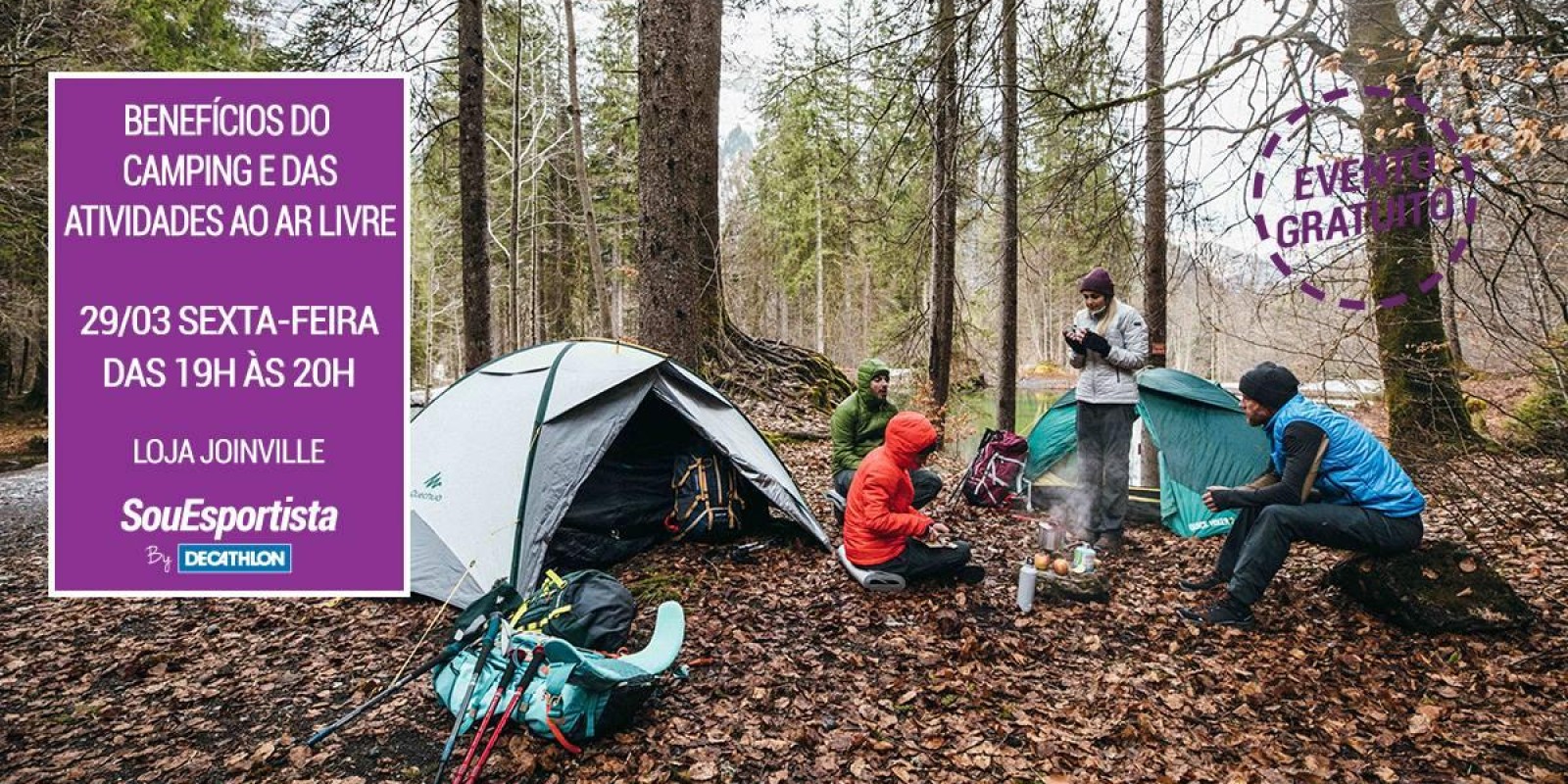 Camping é tema do workshop nessa sexta na Decathlon