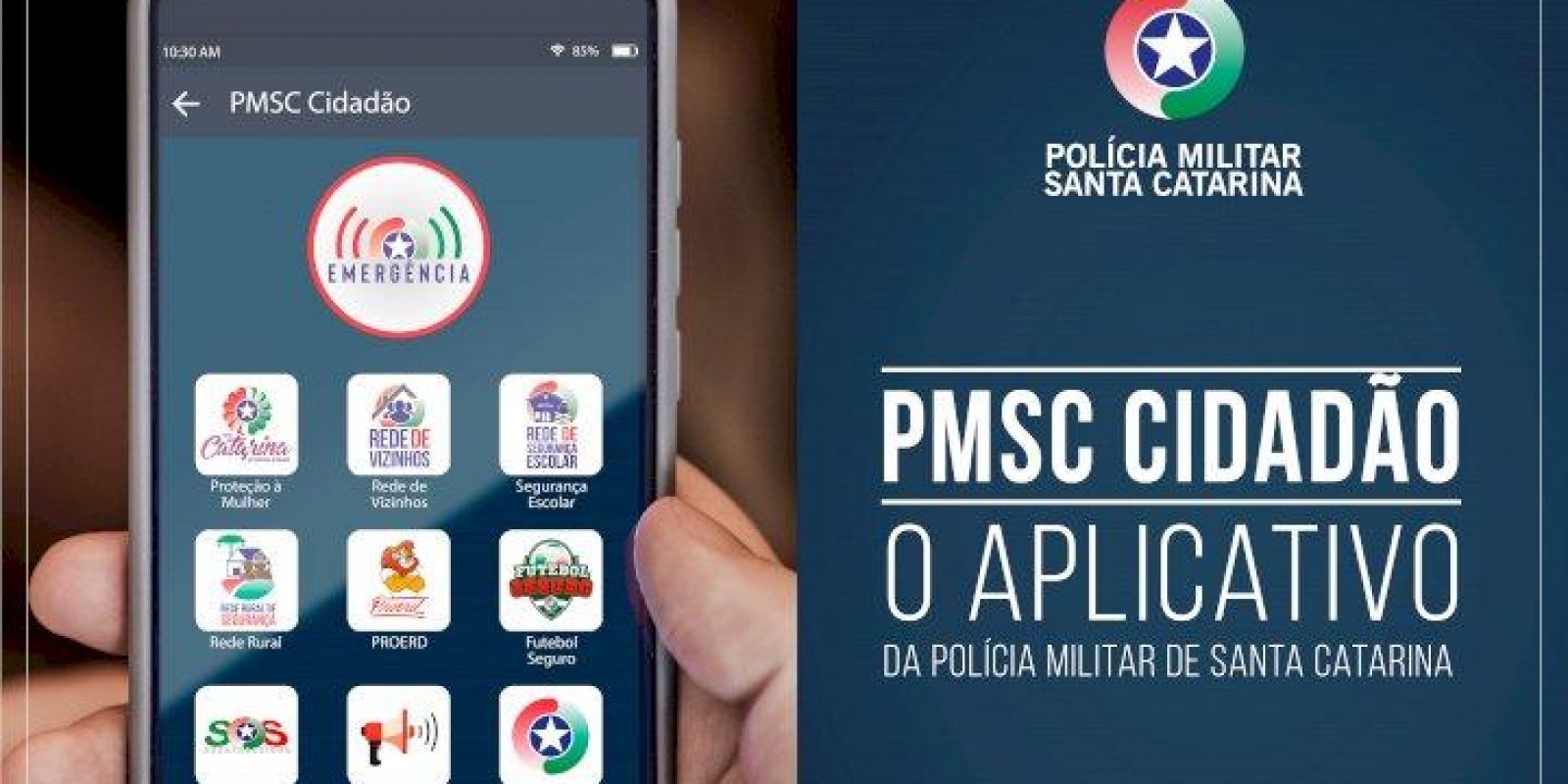 Aplicativo PMSC Cidadão é lançado em Santa Catarina