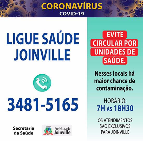 Ligue Saúde Joinville passa oferecer com orientações sobre os sintomas do coronavírus